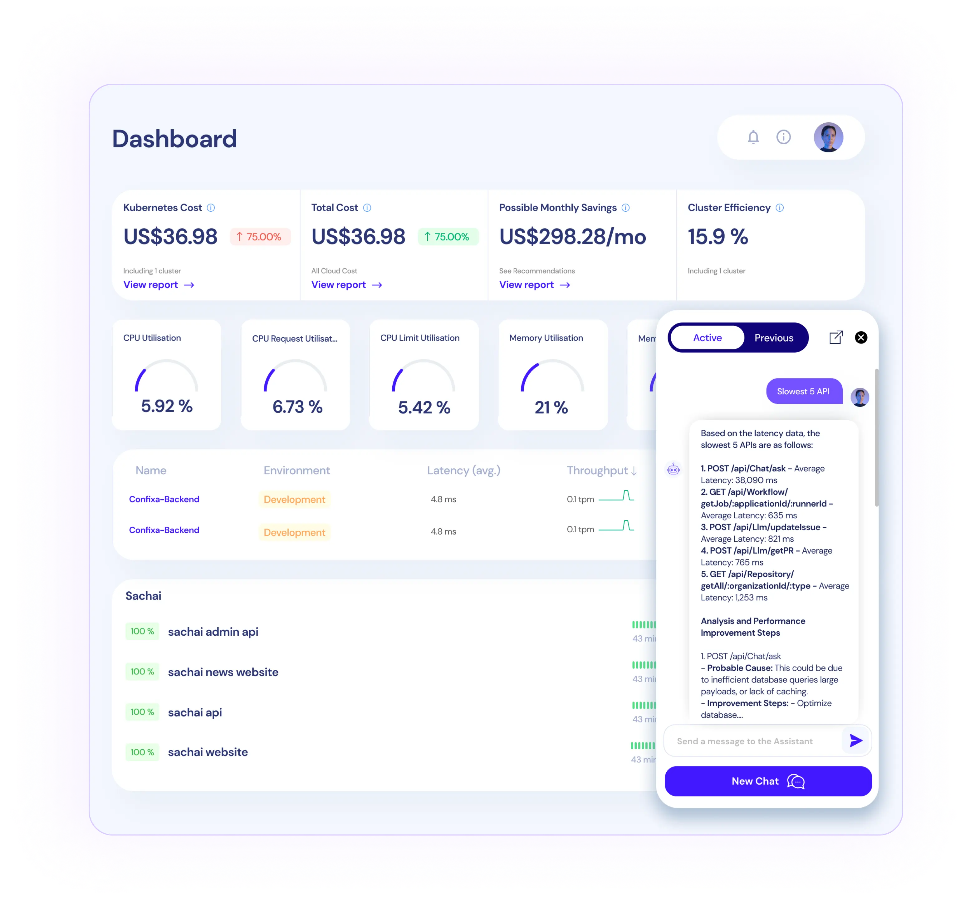 Mobile screen showing a kitchen with a virtual tour badge